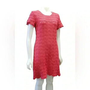 Michael Kors Crochet Fuchsia Dress  Size Medium